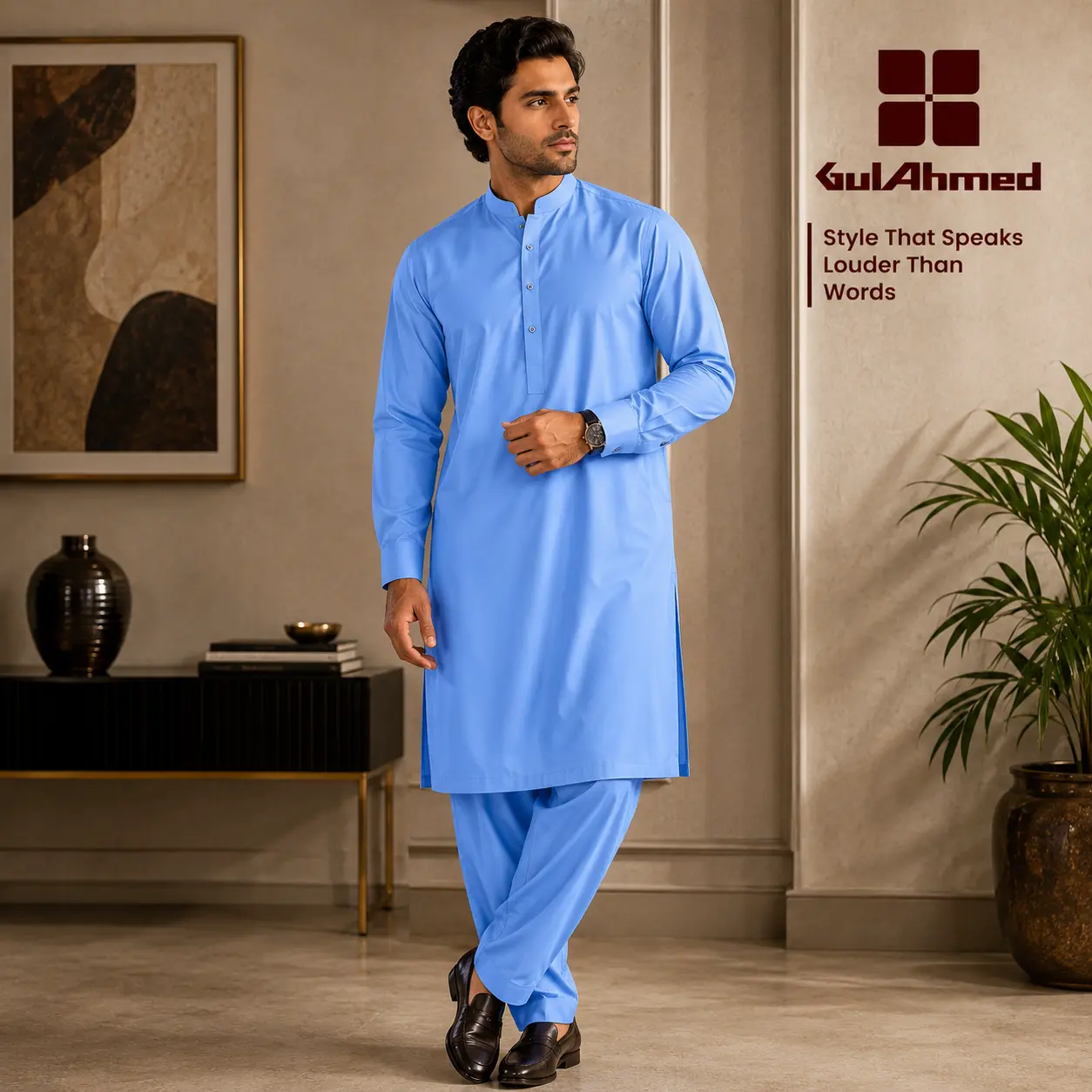 Gul Ahmad Swiss Cotton Angelonia 12