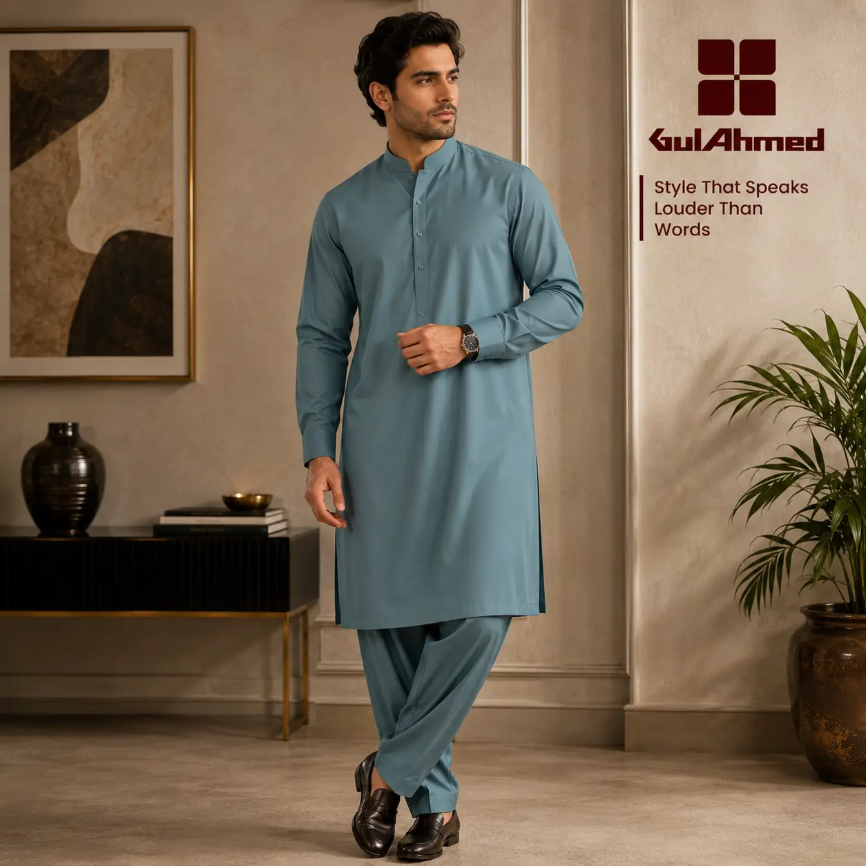 Gul Ahmad Swiss Cotton Angelonia 08