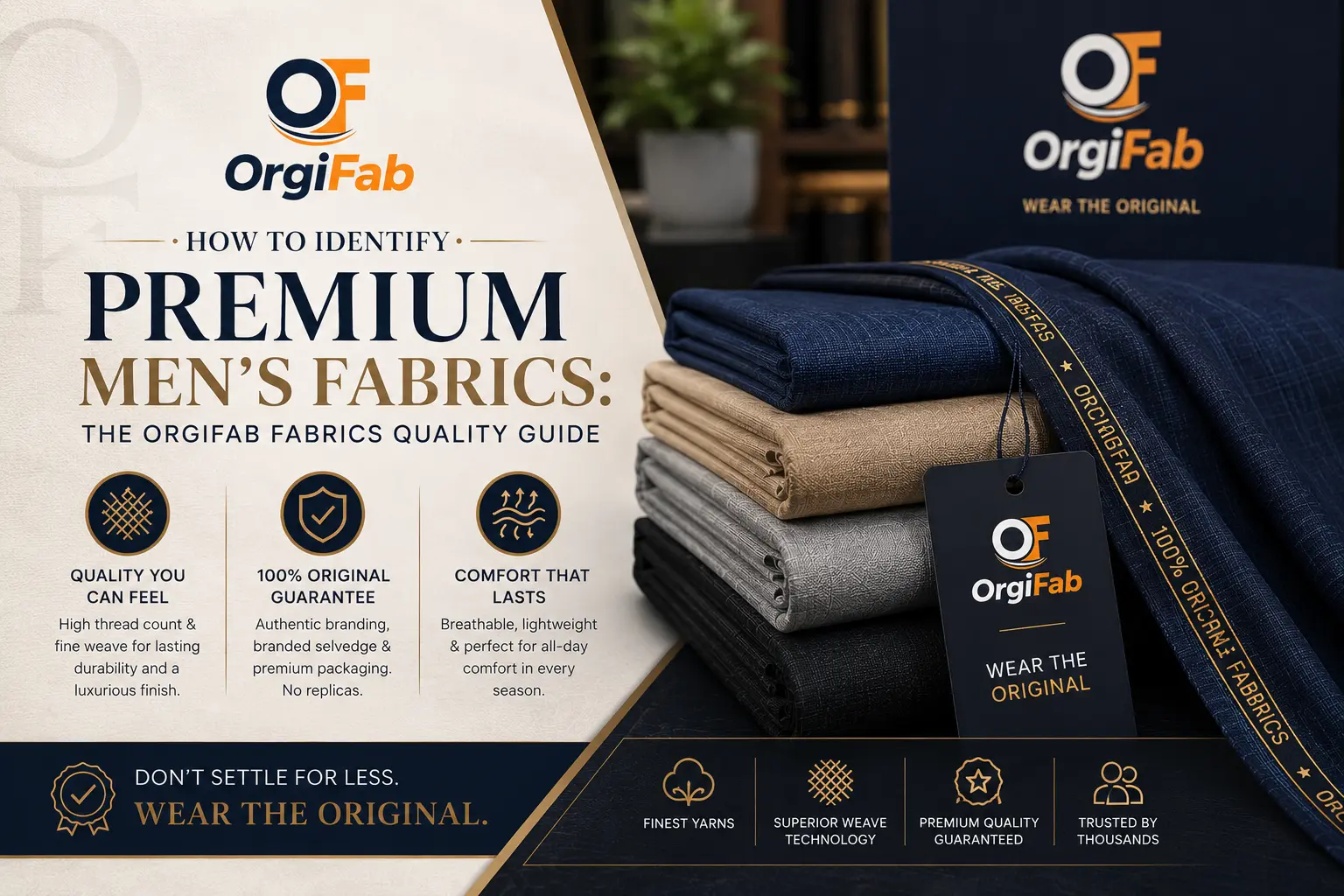 Premium OrgiFab Fabrics Unstitched Men's Collection